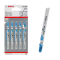 Bosch รุ่น T 118 B ใบเลื่อยจิ๊กซอว์ Basic for Metal สำหรับตัดเหล็ก 5 ใบ (2608631014)