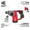 Milwaukee - M12 FHAC16-0 สว่านโรตารี่ไร้สาย 16 มม.  SDS Plus