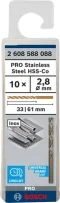 Bosch ดอกเจาะสแตนเลส HSS-CO 2.8 มม. (แพ็ค 10 ชิ้น) (2608588088)