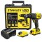 STANLEY รุ่น SBD710D2K-B1  สว่านไขควงไร้สาย ไร้แปรงถ่าน 20V Max พร้อมแบตเตอรี่ 2.0AH