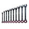 Bosch - รุ่น 1600A016BU 10pcs black ratchet spanner set ชุด ประแจแหวน/ปากตาย เคลือบดำ 10 ชิ้น รหัส 1600A016BU