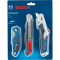 Bosch - รุ่น 1600A027M4 - 3pcs knives set ชุด มีดคัตเตอร์ + มีดพับ + มีดอเนกประสงค์ รหัส 1600A027M4