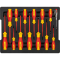 Bosch - 1600A02NF9 - ชุดไขควงกันไฟ VDE 14 ชิ้น  SL2.5/3.5/5.5/6.5/PH1/PH2/PZ1/PZ2/SLPZ1/  SLPZ2/TX10/TX15/TX20 และไขควงวัดไฟ SL3