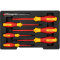Bosch - รุ่น 1600A02NF8 - VDE Screwdriver Set TX 7pc ชุดไขควงกันไฟ VDE 7 ชิ้น / TX10/15/20/25/30/40 และไขควงวัดไฟ SL3