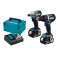 MAKITA  DLX2417J COMBO  ไขควงกระแทก DTD156Z + สว่านกระแทก DHP484Z 18V.