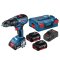 Bosch รุ่น GSB 18V-50  Brushless  สว่านกระแทกไร้สาย 4 หุน 18 V พร้อมแบตเตอรี่ 2 ก้อน 5.0 Ah และ แท่นชาร์จ (06019H5101)