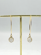 Agate Teardrop Stone Brass Earrings
