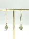 Green Aventurine Teardrop Stone Brass Earrings