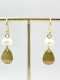 Pearl Round Shape Dangle-Drop Brass Teardrop Earrings