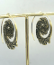 Brass Fire Spiral Hoop Earrings