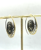 Brass Seashell Spiral Hoop Earrings