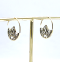 Lotus Brass Hoop Earrings