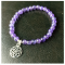 " Natural Amethyst Bracelet with Flower of Life charm "