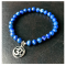 " Natural Onyx Bracelets with Ohm Sign "