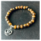 " Natural Onyx Bracelets with Ohm Sign "