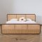 Duffin bed เตียงหวายโครงไม้สักแท้ สไตล์มินิมอล : BE063