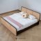 Duffin bed เตียงหวายโครงไม้สักแท้ สไตล์มินิมอล : BE063