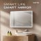 MNL002 กระจกเงาสี่เหลี่ยมพร้อมไฟ LED ขนาด 60x80 ซม.