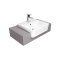 TF-0519-WT อ่างล้างหน้าอะคาเซียอีครึ่งเคาน์เตอร์ 1รู สีขาว