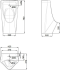 CCAS6509-3100410C0 โถปัสสาวะชาย แบบแขวนผนัง (BACK INLET)