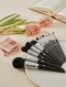 Artist brush vol.1 brush set ชุดแปรงแต่งหน้า ด้ามไม้ ขนสังเคราะห์ ขนสัตว์ เกรดพรีเมี่ยม 11 ด้าม ไม่มีกระเป๋า