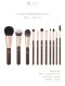 Rose gold brush set ชุดแปรงแต่งหน้า ด้ามไม้ ขนสังเคราะห์ เกรดพรีเมี่ยม 11 ด้าม พร้อมกระเป๋า