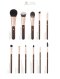 Rose gold brush set ชุดแปรงแต่งหน้า ด้ามไม้ ขนสังเคราะห์ เกรดพรีเมี่ยม 11 ด้าม พร้อมกระเป๋า