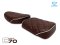 MOTORCYCLE SEAT FOR HONDA C70 (BROWN+WHITE)