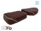 MOTORCYCLE SEAT FOR HONDA C70 (BROWN+WHITE)