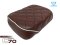 MOTORCYCLE SEAT FOR HONDA C70 DIAMOND STRIPE COLOR BROWN+WHITE (BACK)