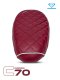 MOTORCYCLE SEAT FOR HONDA C70 BACK DIAMOND STRIPE (RED+WHITE)