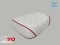 MOTORCYCLE SEAT FOR HONDA C70 BACK (DIAMOND STRIPE) Color White+Red