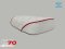 MOTORCYCLE SEAT FOR HONDA C70 BACK (DIAMOND STRIPE) Color White+Red