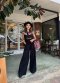 Chiang Rai Hand Embroidered Crop Top x Look Fook Wide Leg Pants