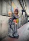 Ruffle Dress Polka Dot  จากผ้า Polyester