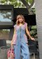 Jumpsuit จากผ้ายีนส์ฟอกนิ่ม x ผ้าไทลื้อ จ.น่าน