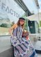 Maxi Dress จากผ้าฝ้ายด้ายเข็นมือ ทอมือ  ย้อมสีธรรมชาติ ของดี จ.สกลนคร x ผ้าไทลื้อ จ.น่าน