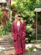 Khaomar Kubua Bathrobe Coat x Strapless Jumpsuit