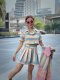 OTOP Roi-Et Pastel Hawaii Crop Shirt x Wide Leg Shorts x Long Blazer