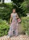 Raffle Maxi Dress ตัดเย็บจากผ้าไทลื้อ จ.น่าน  x ผ้ามัดหมี่ลพบุรี