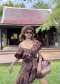 Maxi Dress ผ้าพิมพ์ลายช้าง ลายลิขสิทธิ์เบเนล่า