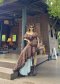 Maxi Dress ผ้าพิมพ์ลายช้าง ลายลิขสิทธิ์เบเนล่า