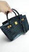 Genuine Crocodile Tote Bag/Handbag in Black Colour Crocodile Skin #CRW214H-BLA-25CM