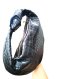 Genuine Belly Crocodile Leather Hobo Bag /Handbag in Black Crocodile Skin # CODE: CRW0222H-BL