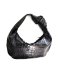 Genuine Belly Crocodile Leather Hobo Bag /Handbag in Black Crocodile Skin # CODE: CRW0222H-BL