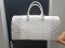 Genuine Belly Crocodile Leather Luggage Bag / Duffle Bags for Men in White Himalayan Crocodile Skin  #CRM501L