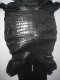 Genuine Belly Crocodile Leather Skin in Black Colour  #CR500SK-BL