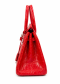 กระเป๋าถือผู้หญิง หนังจระเข้แท้ ส่วนท้อง สีแดง  #CRW214H-RED-30CM