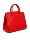 กระเป๋าถือผู้หญิง หนังจระเข้แท้ ส่วนท้อง สีแดง  #CRW214H-RED-30CM