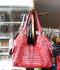 Genuine Belly Caiman Crocodile Handbag in Red Crocodile Leather #CRW318H-RE2